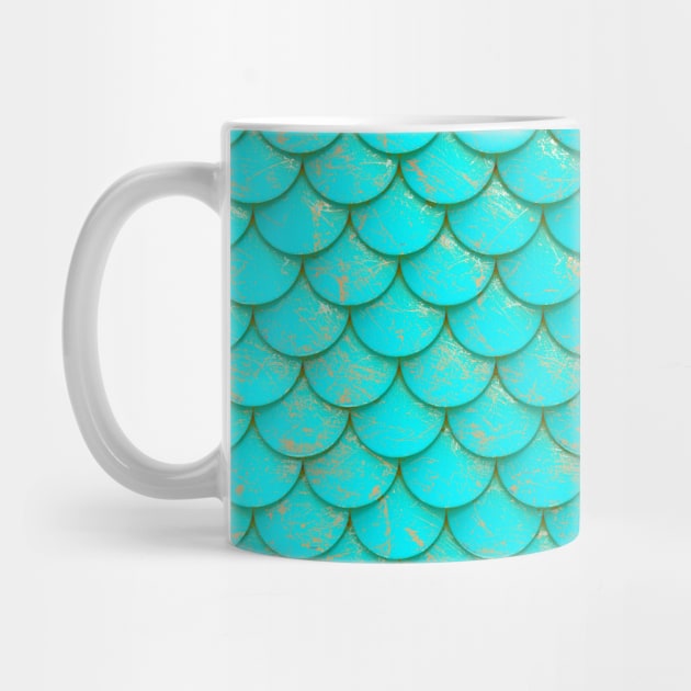 Mermaid Scales Aqua by AKdesign